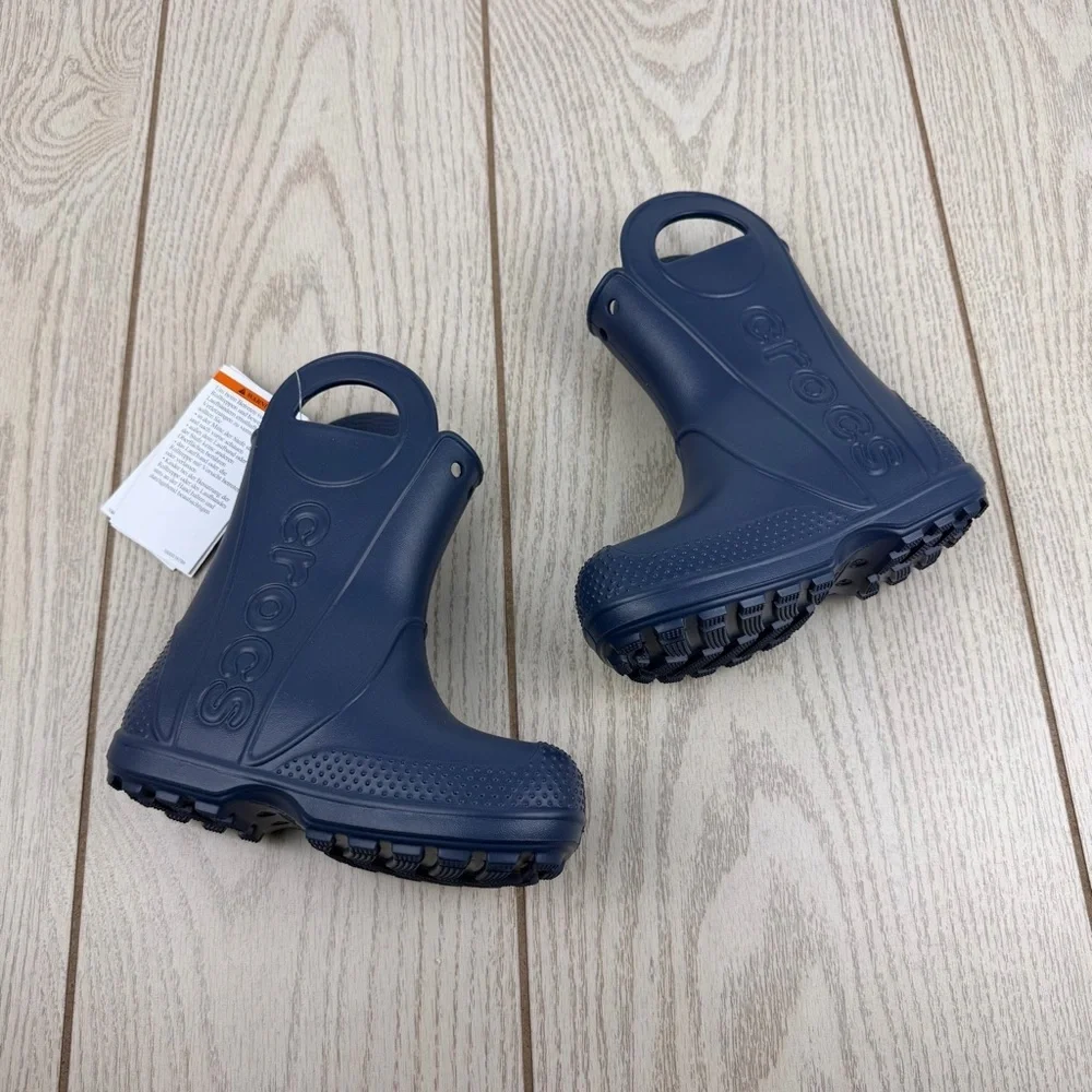 Crocs Kids’ Handle It Rain Boots c9 Navy Blue $45 Children's Shoes
